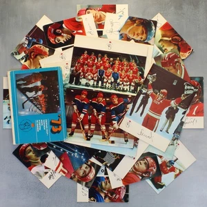URSS nazionale campione del mondo di HOCKEY cartoline russe 1974 serie completa 25🏒 - Foto 1 di 19