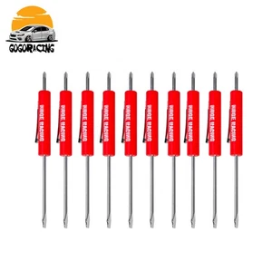 (10) Ten Red Snap On Pocket Screwdriver Phillips Flat Tip Screwdriver Magnet End - Picture 1 of 7