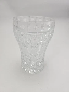 Vintage Bohemian Czech Hand Cut Clear Glass 5" Heavy Short Vase - Picture 1 of 9