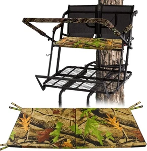 Cuscino Sedile Pieghevole per Albero Due Uomini, 33,5''x13'' Mimetico Scala Albero Supporto - Foto 1 di 7