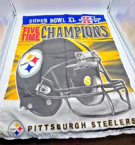 PITTSBURGH STEELERS Super Bowl XL Champions Vertical FLAG 27 by 37 WINCRAFT - Picture 1 of 5