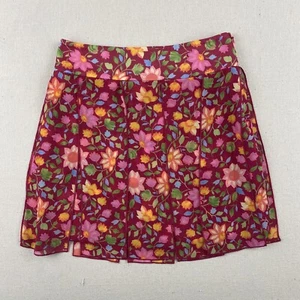 Talbots Kids Skater Skirt Size 10 Floral Print Pink 25" Waist 16"Length - Picture 1 of 12
