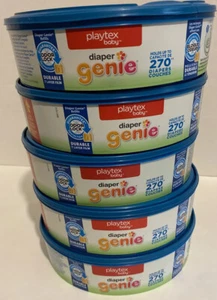 Playtex Baby Diaper Genie 5 Containers 270 Bags Each Total 1370 - Picture 1 of 6