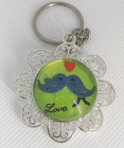 Llavero Hecho a Mano Plata Amor Pájaros Papelería Llavero Sellado Colgante - Imagen 1 de 1