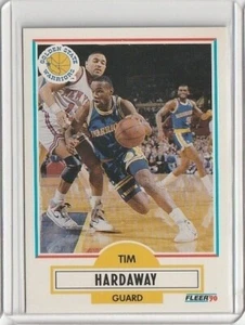 1990-91 Fleer Rookie Card #63 Tim Hardaway Golden State Warriors - Bild 1 von 1