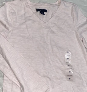 Gap Kids Girls Pink Long Sleeve V Neck Youth Med  8 New With Tag - Picture 1 of 2