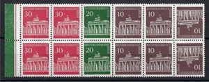 Germany Berlin 1966 Sc# 9N251-53  se-tenant  tete-beche  block 12 MNH - Picture 1 of 1