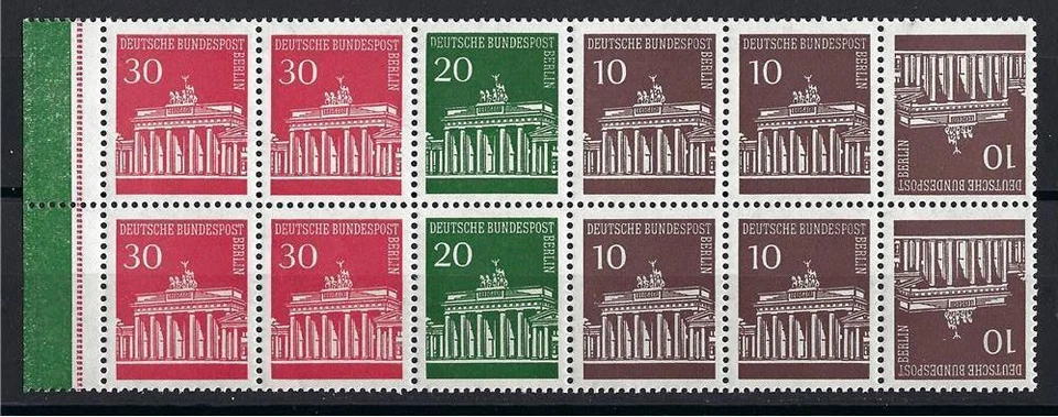 Germany Berlin 1966 Sc# 9N251-53  se-tenant  tete-beche  block 12 MNH - Image 1 of 1