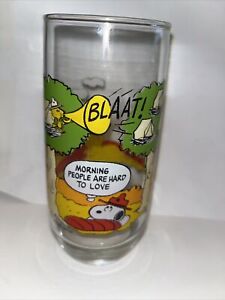 Vintage 1983 release McDonalds CAMP SNOOPY drinking glass  pre-owned