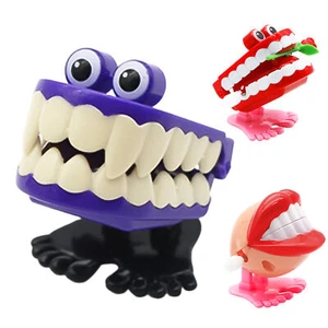 Wind-Up Chattering Teeth Novelty Fun Gag Gift Walking Teeth Toys Gag Gift - Picture 1 of 15