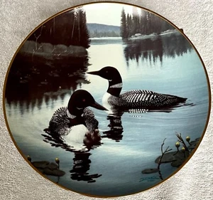 Piatto da collezione Birds of Distinction New Light, New Life Loons 8,5" Derk Hansen - Foto 1 di 7