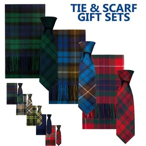 Mens Lambswool Ultra Soft Scottish Tartan Check Winter Scarf and Tartan Tie - Imagen 1 de 50