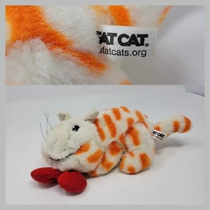 Dicke Katze Plüschtier weiß orange Tabby Stofftier Kätzchen 10 Zoll Spielzeug T31 - Bild 1 von 6