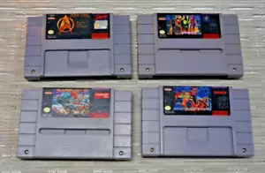 Lot SNES Games (4) Art Fighting, Streetfighter II, Star Trek, California Games 2 - Picture 1 of 14