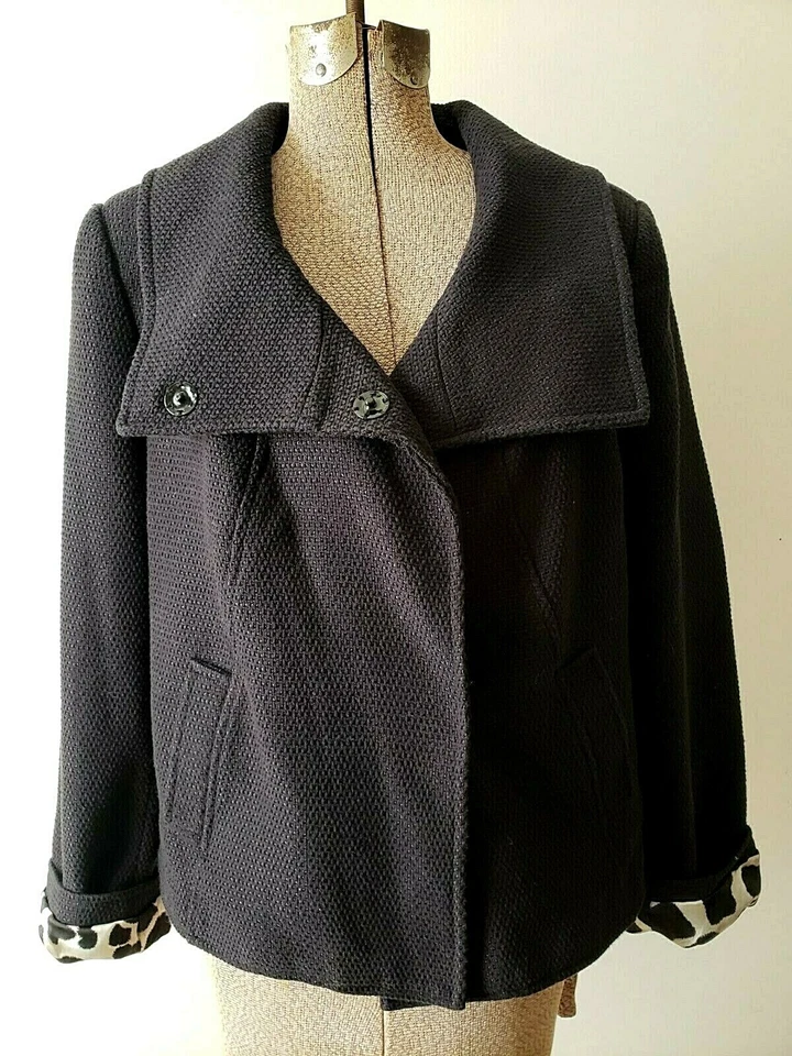 DANA BUCHMAN женщин Spring куртка - полностью с подкладкой w/трансформируемый воротник - размер XL - Изображение 1 из 4