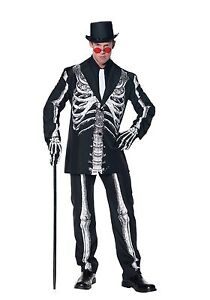 Underwraps Bone Daddy Cosplay Skeleton Suit Halloween Creepy XXL Costume 28390