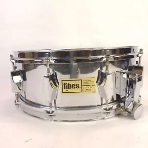 Fibes SFT690 5,5x14" Snare Drum Chrome Over Fiberglas Shell 70s Vintage 10Lug NY - Bild 1 von 13