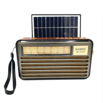 RADIO SOLAR AM/FM, CON RANURA PARA TARJETA TF BLUETOOTH REPRODUCTOR MP3 AUX - Imagen 1 de 4