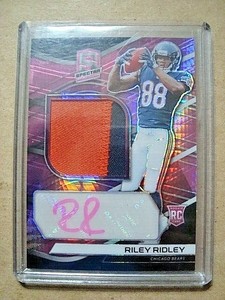 2019 Riley Ridley Panini Spectra Neon Pink Rookie Autograph Patch RC Auto /25