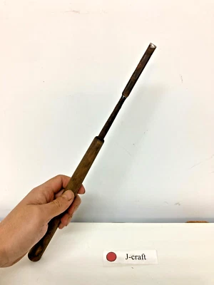 Cinceles de empuje lisos japoneses Tsuki Nomi 10 mm / 14,1 pulgadas (360 mm) usados #0215I Foto 1 de 4