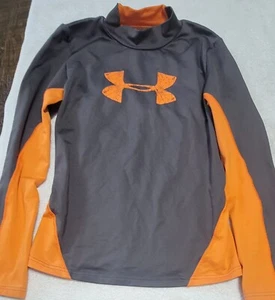 Under Armour Cold Gear Long Sleeve Mock Neck Fitted Shirt Youth Kids Large Grey/ - Picture 1 of 1