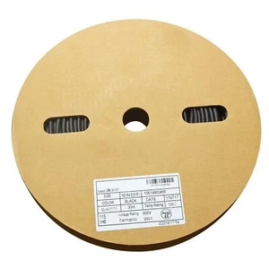 100 FT. 100 Feet 3/16" 5mm Polyolefin 2:1 Heat Shrink Tubing Tube Cable BLack - Foto 1 di 4
