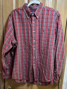 Polo Ralph Lauren Hemd Herren XL rot Tartan kariert Classic Fit - Bild 1 von 4