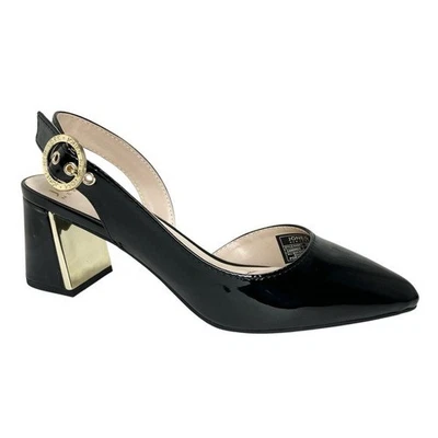 Jones New York Candree Pointed Toe Dress Slingback Pumps Black Patent Size 7M - Image 1 of 4