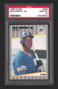 Ken Griffey Mariners HOF 1989 Fleer # 548 Rookie Card Rc PSA 10 Gem Mint x832 - Bild 1 von 2