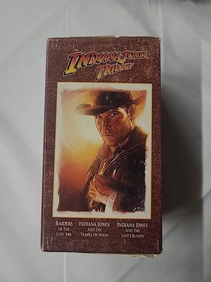 Vintage Factory Indiana Jones Trilogy Box Set VHS 1984 Harrison Ford - Image 1 of 4