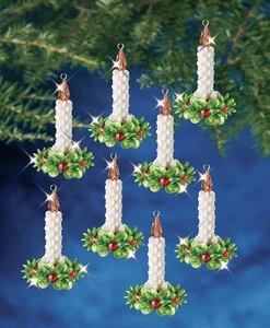 The Beadery Holiday Beaded Ornament Kit-Candle Wreath Makes 12 - Picture 1 of 1