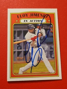 ⚾️ 2021 Topps Heritage Baseball # 192 Eloy Jiménez autógrafo firmado acción  - Imagen 1 de 2