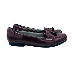 Zapatos de salón Life Stride para mujer talla 7,5 M borgoña borla cómodos sin cordones mocasines planos - Imagen 1 de 11