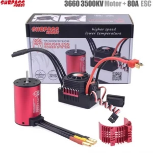 Surpass KINGKONG 3660 brushless motor 3.175mm shaft 3500kv+ 80A ESC combo Black& - Picture 1 of 1