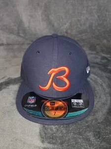 NEW ERA 59 FIFTY 5950 NFL CHICAGO BEARS ONFIELD B MENS FITTED HAT BLUE SZ 7 NEW - Picture 1 of 8
