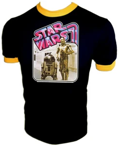VTG 70s Orig 1977 STAR WARS C-3PO R2-D2 Classic ANH Trilogy NEW UNUSED t-shirt - Picture 1 of 1