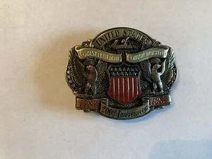 United States Constitution Commemorative 200th Anniversary 1787-1987 Belt Buckle - Picture 1 of 2