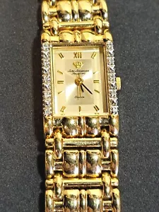 Vintage JULES JURGENSEN Womens Quartz Watch Diamond Bezel Bracelet Swiss - Picture 1 of 3