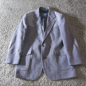 Pendleton Blazer Mens 44L Made In USA Elbow Patches Western Cowboy Long Casual - Picture 1 of 17