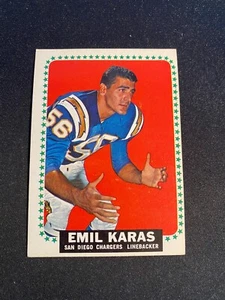 1964 Topps Football #161 ¡¡Emil Karas (SP)!! ¡ENVÍO DE $1!! - Imagen 1 de 2