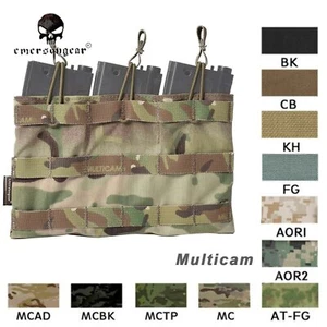 Emersongear 5.56 Triple Open Top Magazine Pouch Tactical Combat Molle MAG Pouch - Picture 1 of 23
