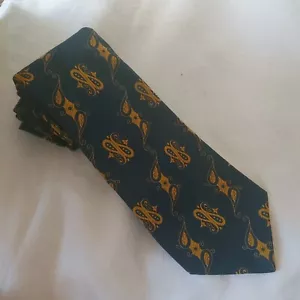 Andr'e Patric Jewel Collection Tie Blue Gold Vintage Mens Necktie Tie - Picture 1 of 6