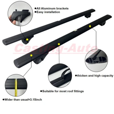 330LBS Black Roof Racks Cross Bars Cargo Bars Fit for Lincoln Nautilus 2019-2025 - Image 1 of 4