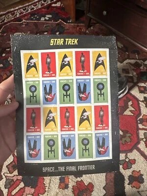 STAR TREK 50th Anniversary USPS Stamps Sheet 2016 - Space...The Final Frontier - Image 1 of 2