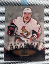 Kaspars Daugavins RC Rookie 2010-11 SP Game Used Senators Hockey Card #108/699.