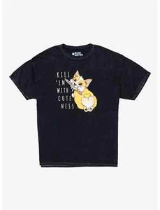 Corgi Kill 'em With Cuteness T-Shirt Large - Picture 1 of 4