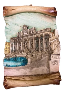 ¡VENTA! Placa de pared 3D recuerdo de la Fontana de Trevi de Roma, hecha en Italia - Imagen 1 de 5