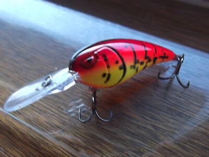 Custom Painted Spro Mike McClelland Rock Crawler 55 Nesty Red Craw - Bild 1 von 8