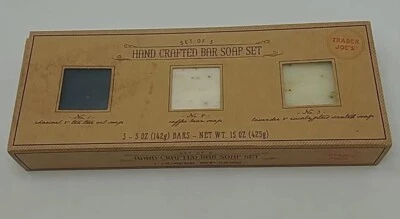 NEW Trader Joe's Bar Soap Set of 3 Charcoal, Coffee Bean & Lavender (A5) - Image 1 of 3