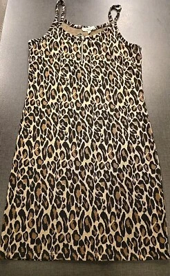 Girls 12-13 years Leopard Print Party Smart dress summer holiday clothes next d - Image 1 of 4